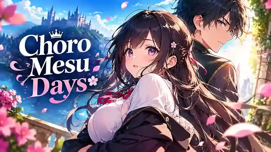 Choro Mesu Days anime and manga guide cover with Alice and Takashi
